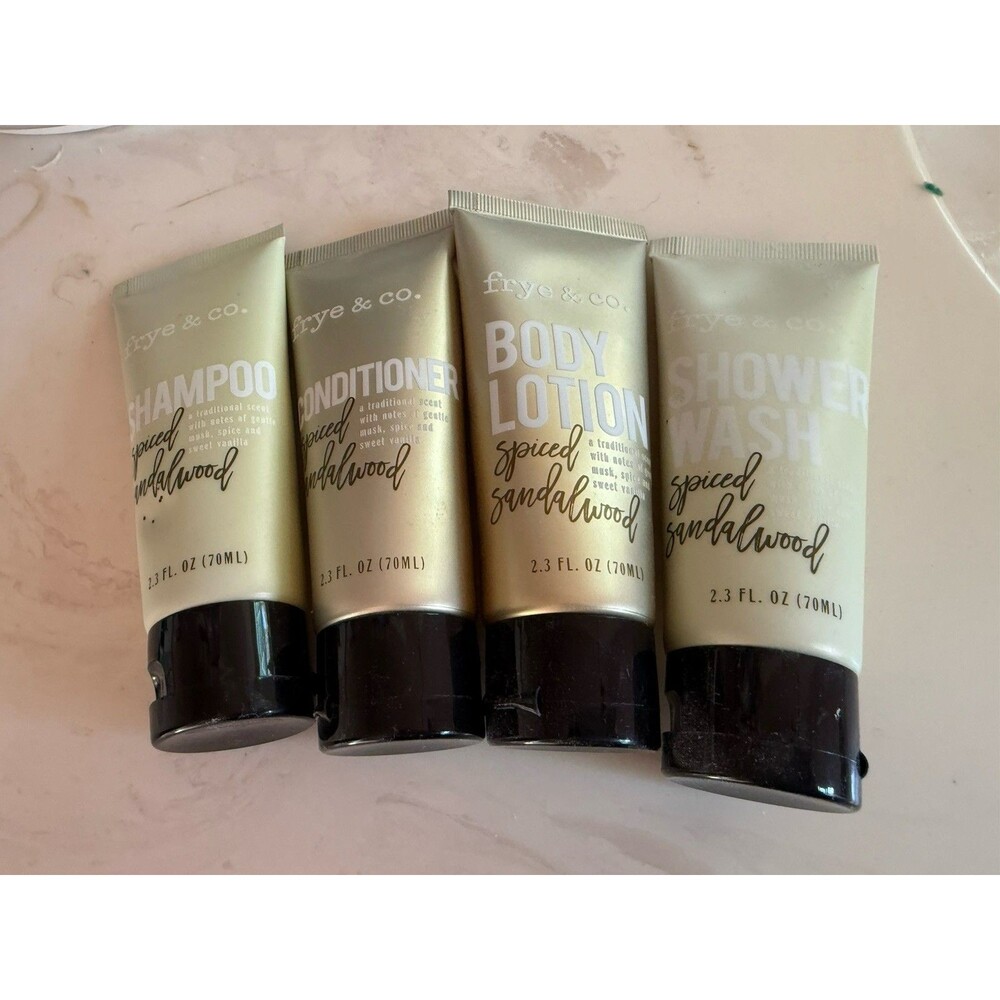 Frye & Co. Men's Spa Set Shampoo Conditioner Body Lotion & Wash